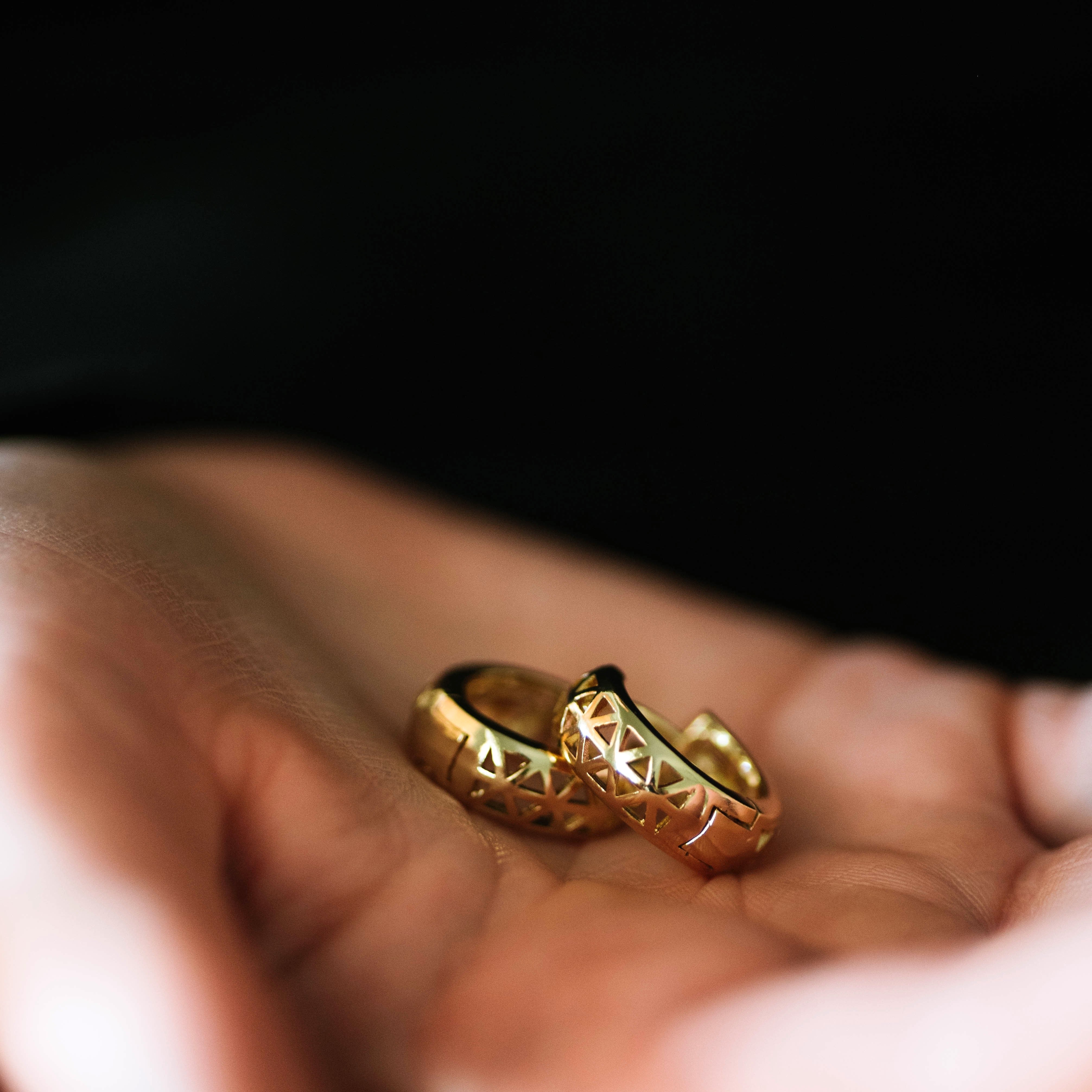 Golden Filigree Hoops