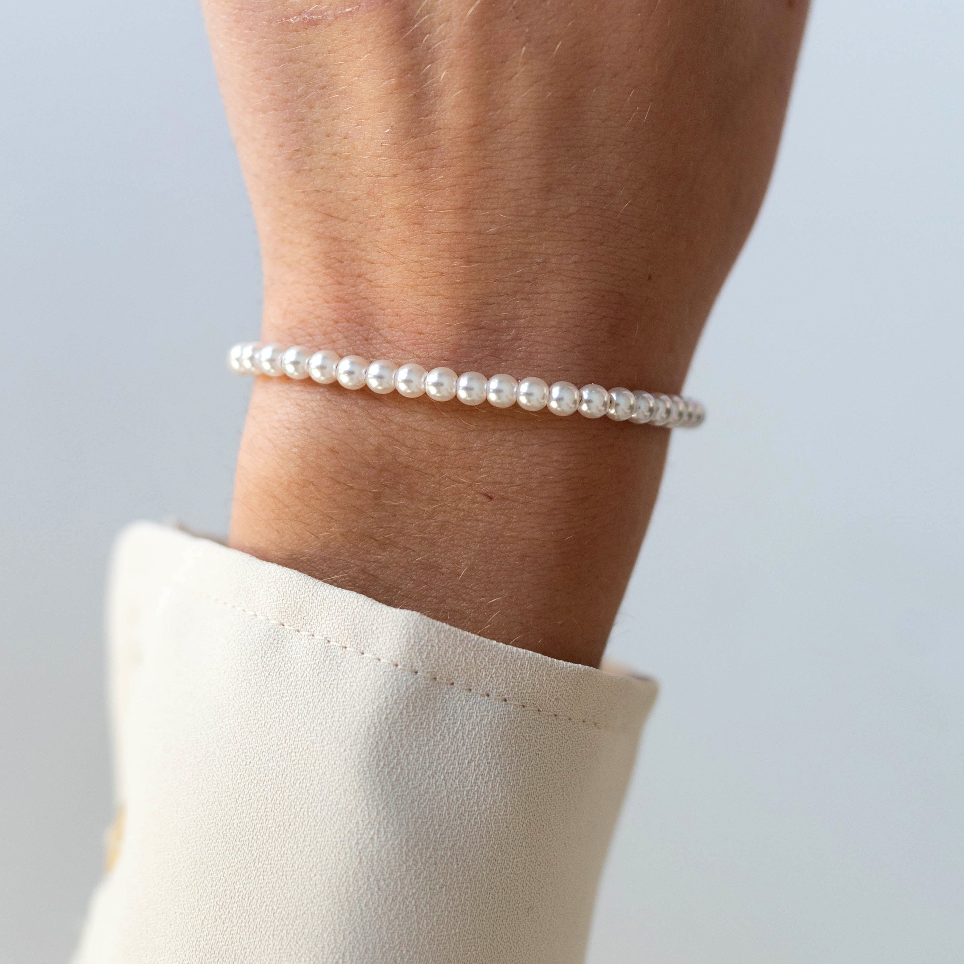 Graceful Pearl Slider Bracelet