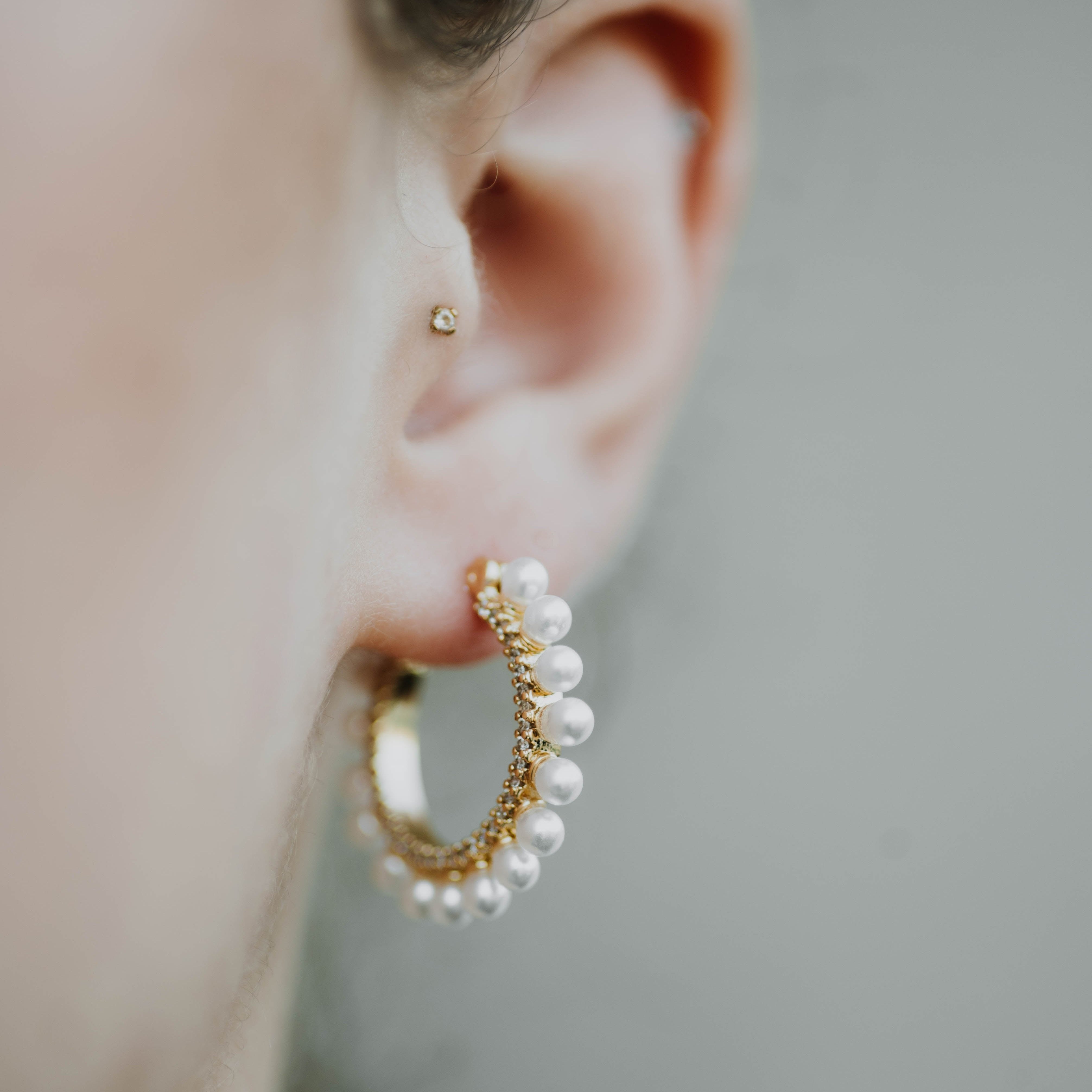 Pearl Harmony Hoops