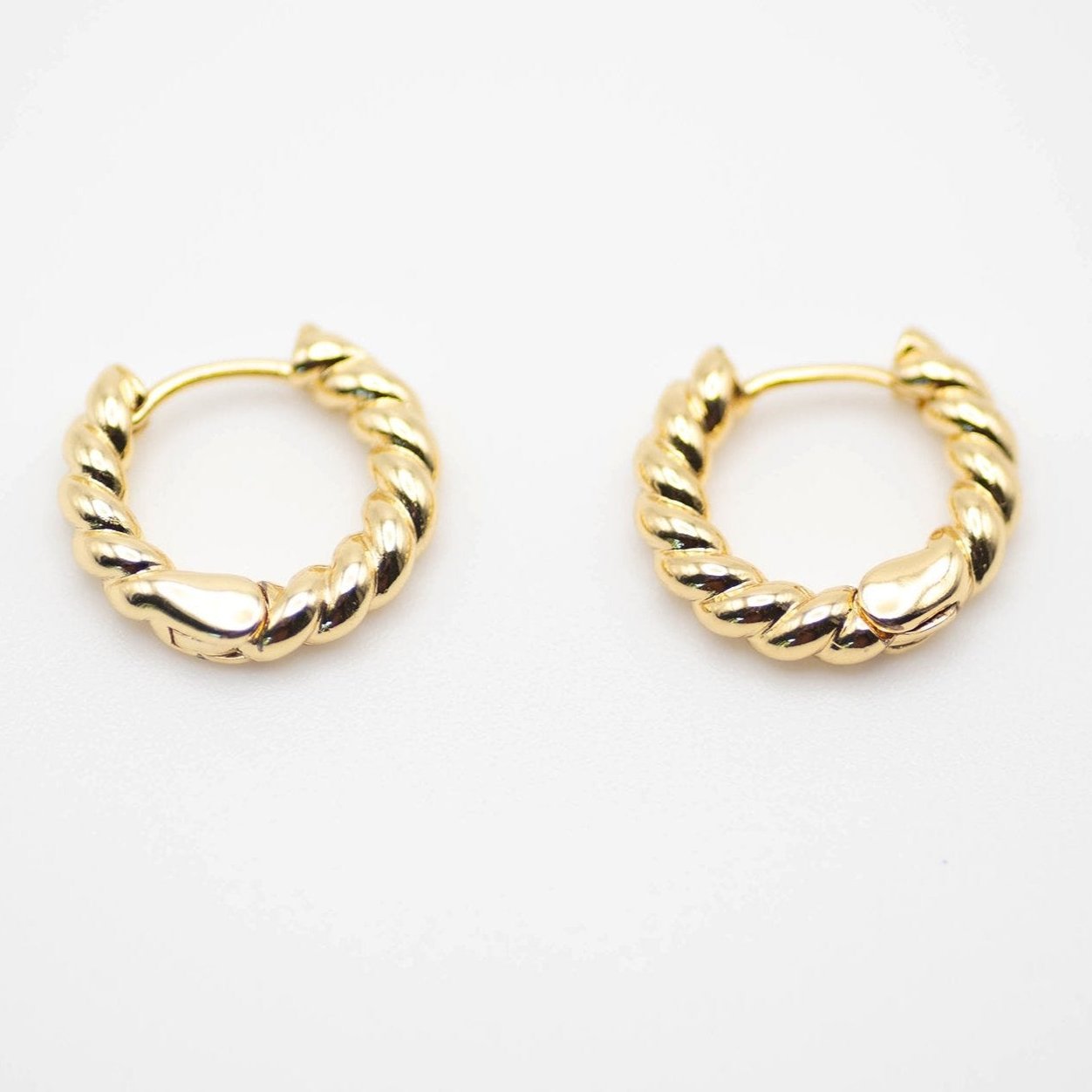 Golden Twist Hoops