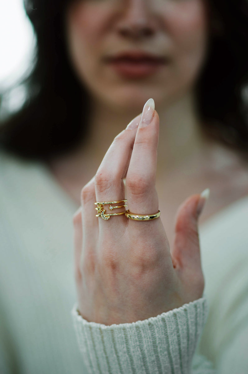 Stardust Adjustable Band Ring