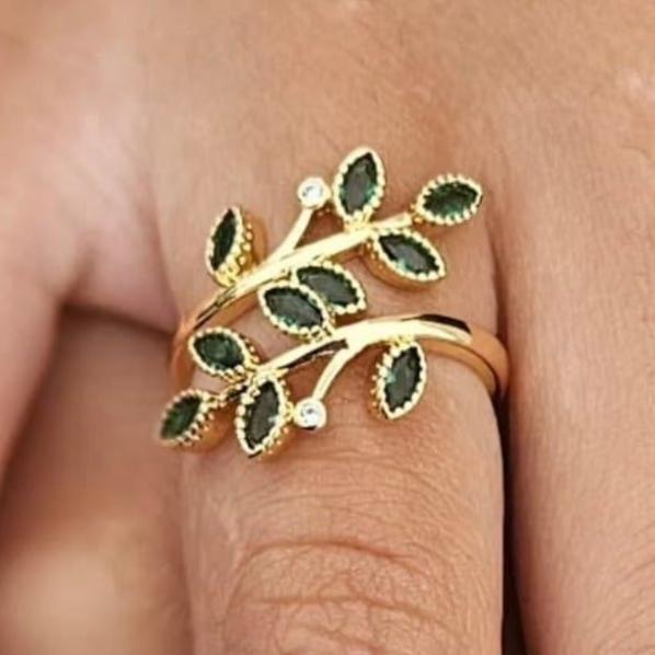 Olive Leaf Adjustable Ring